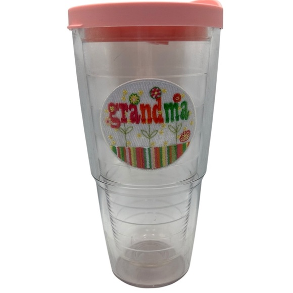 Tervis Hallmark "Grandma Flower" 24 oz Tumbler with pink lid - Picture 1 of 6